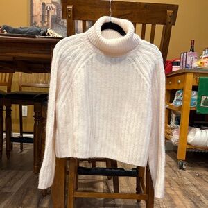 Cozy Pale Pink Turtleneck Sweater ZARA S